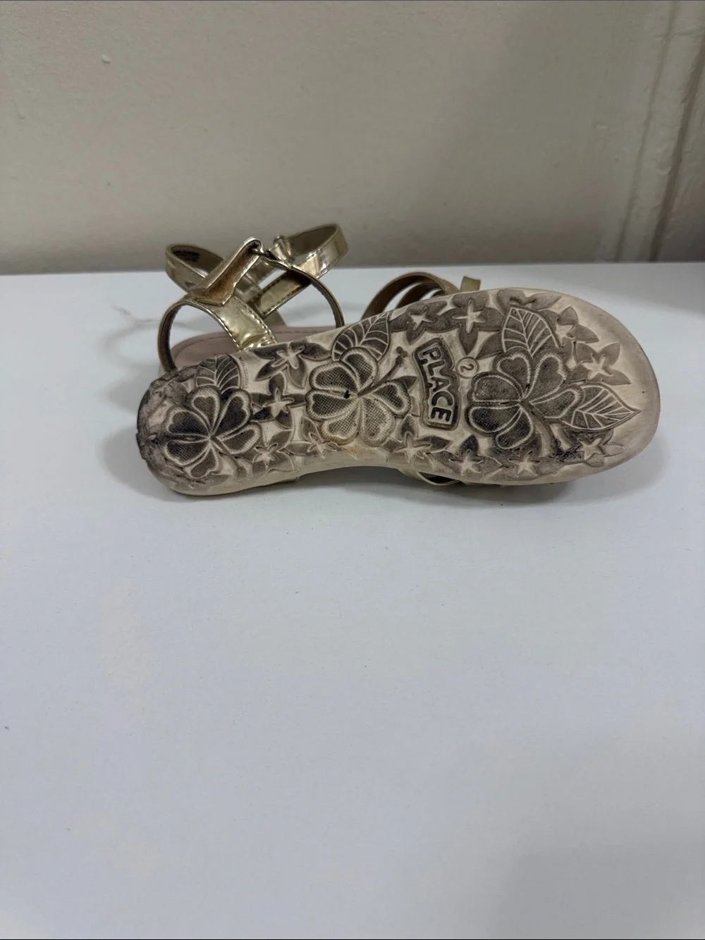 The Children's Place Shimmery Gold Strappy Sandals